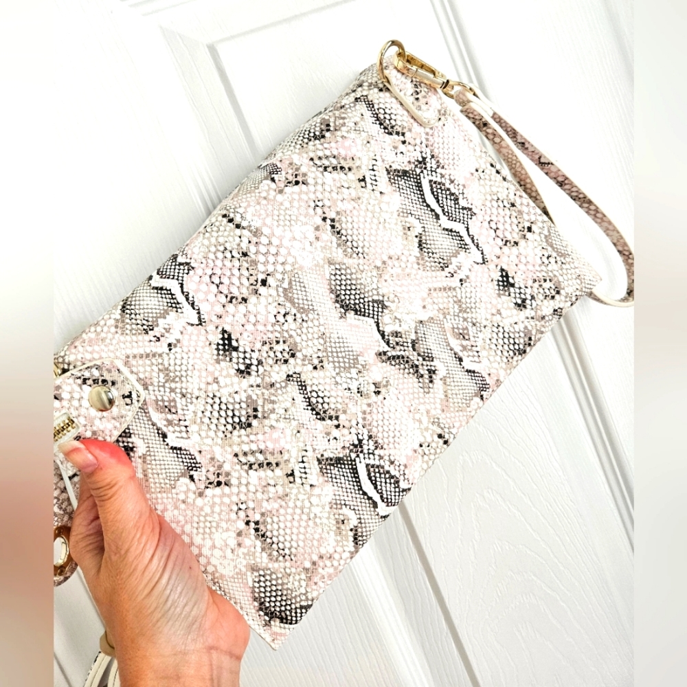 White House Black Market reptile print handbag-- Firm low price